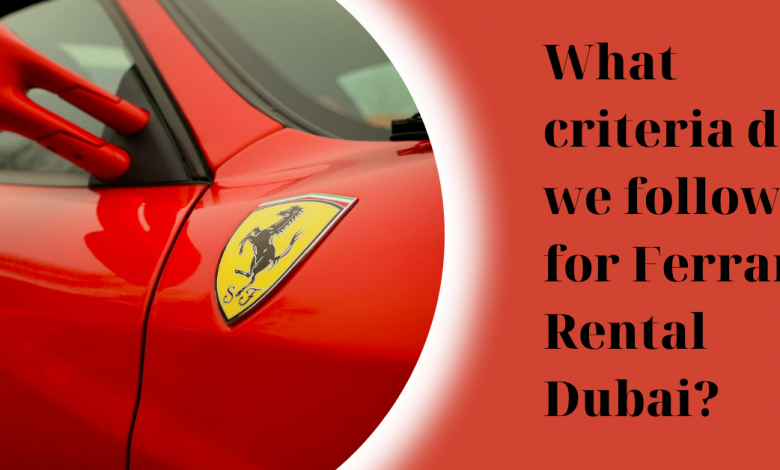 Ferrari rental Dubai